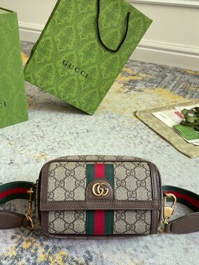Gucci Ophidia Mini GG Supreme Canvas Crossbody Bag